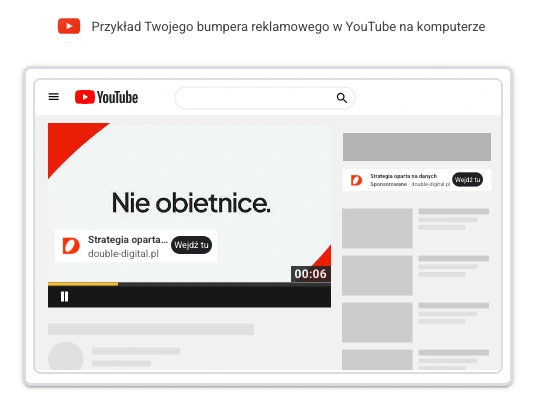 Reklama YouTube Ads wyświetlana na komputerze