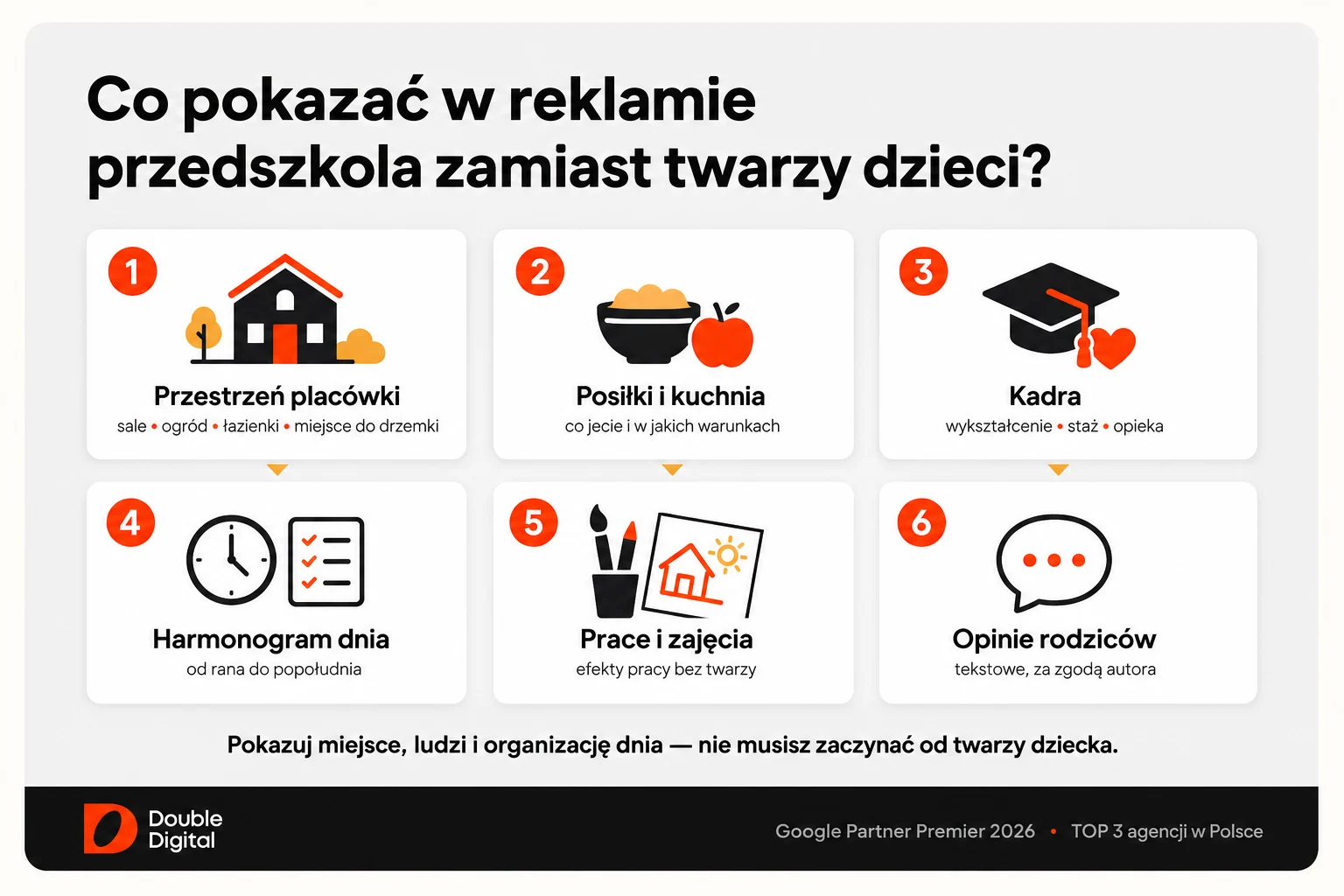 Sześć bezpiecznych pomysłów na reklamę prywatnego przedszkola bez pokazywania twarzy dzieci