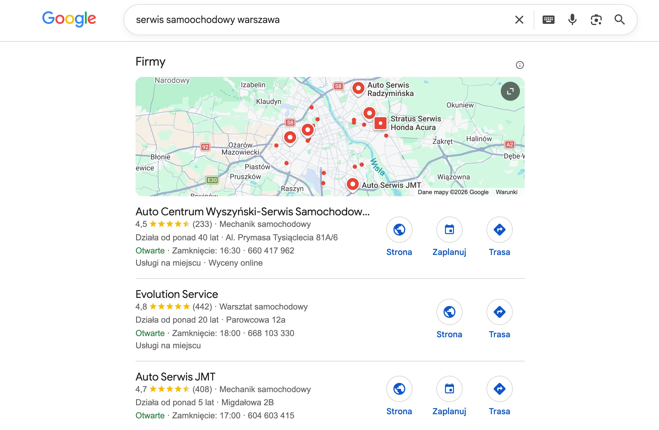Pozycjonowanie lokalne firmy w wynikach Google Maps