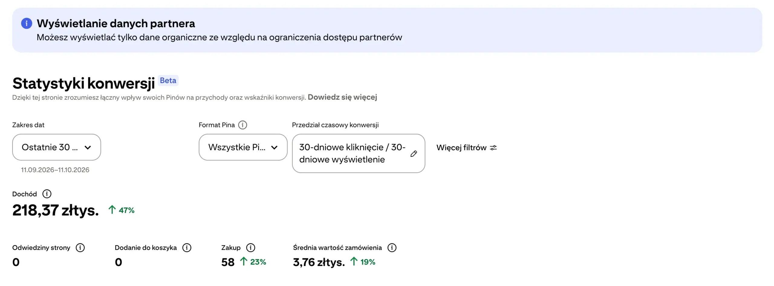 Statystyki konwersji w panelu Pinterest Ads — analiza efektywności reklam